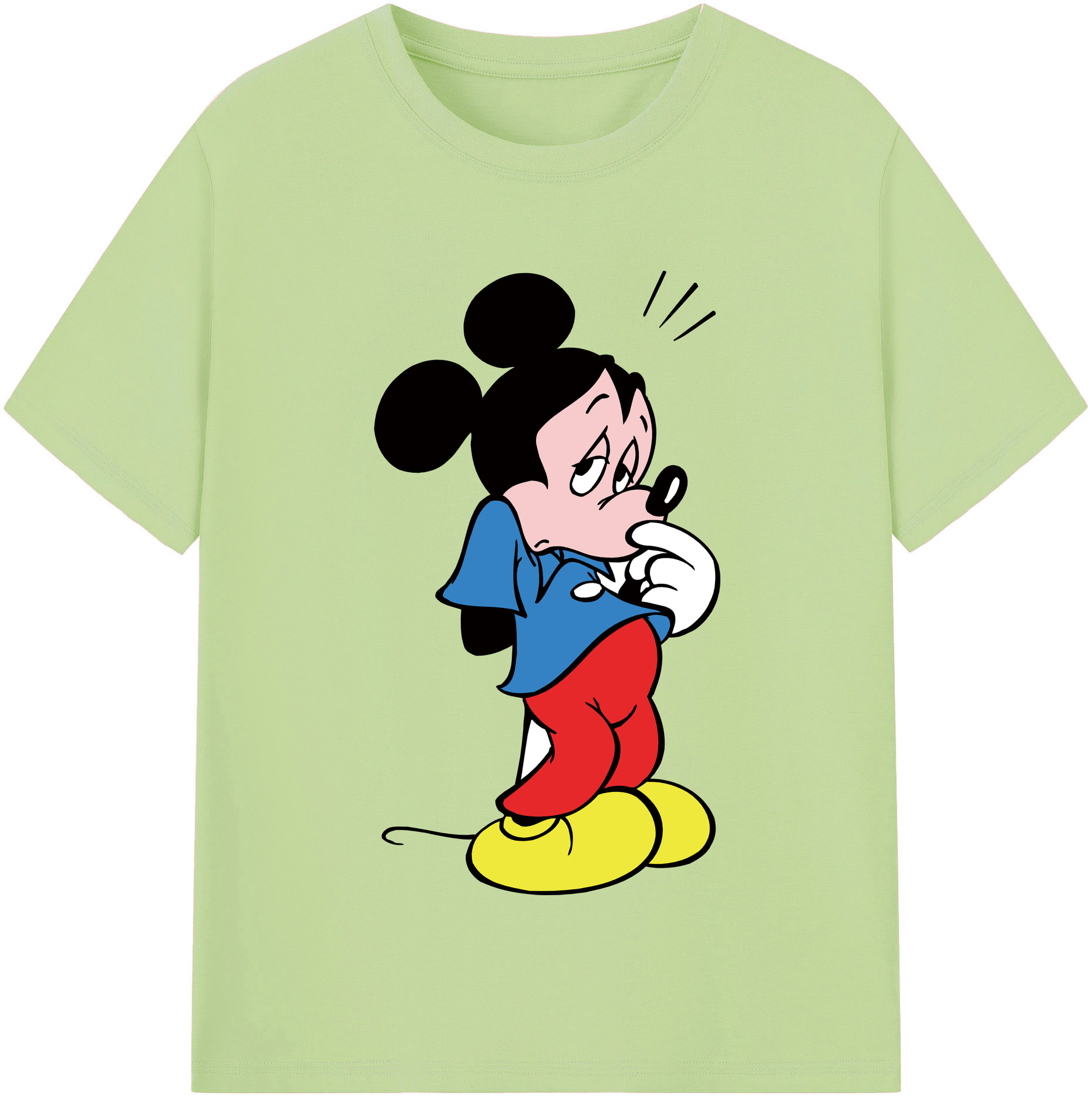 （画像用） ミッキーマウス Mickey Mouse 綿100％半袖Tシャツ（フロントプリント）
